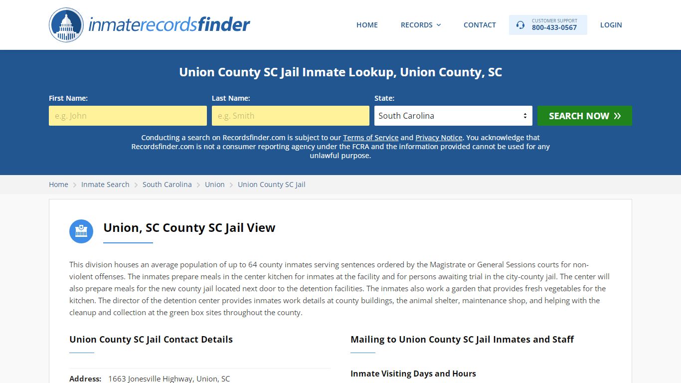 Union County SC Jail Roster & Inmate Search, Union County ...